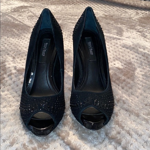 White House Black Market Shoes - WHBM Rhinestone peep toe pump